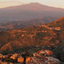 Etna al tramonto dalla villa